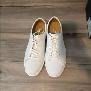 NIB Cole Haan Men's Cream Leather Sneakers